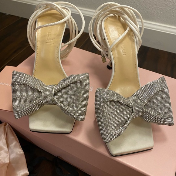 Mach & Mach | Nicole Crystal Bow Heeled Sandal - Picture 4 of 7